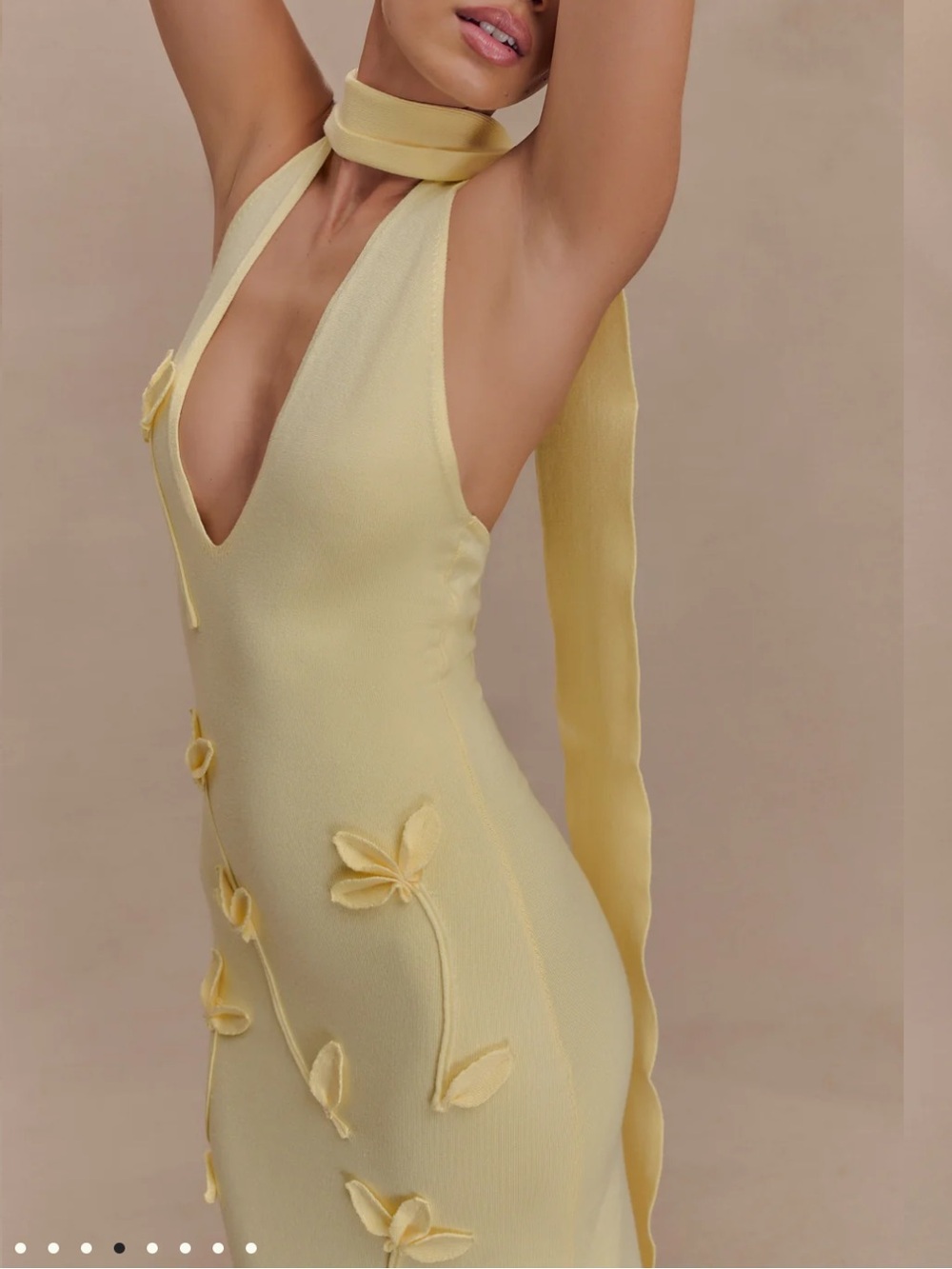 Meshki Floral Knit Midi Dress - Picture 2 of 5